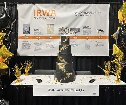 Image of the cake at IRWA's 2024 Conference Host table