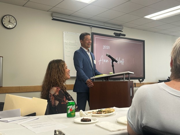 image of past president david graeler speaking to attendees